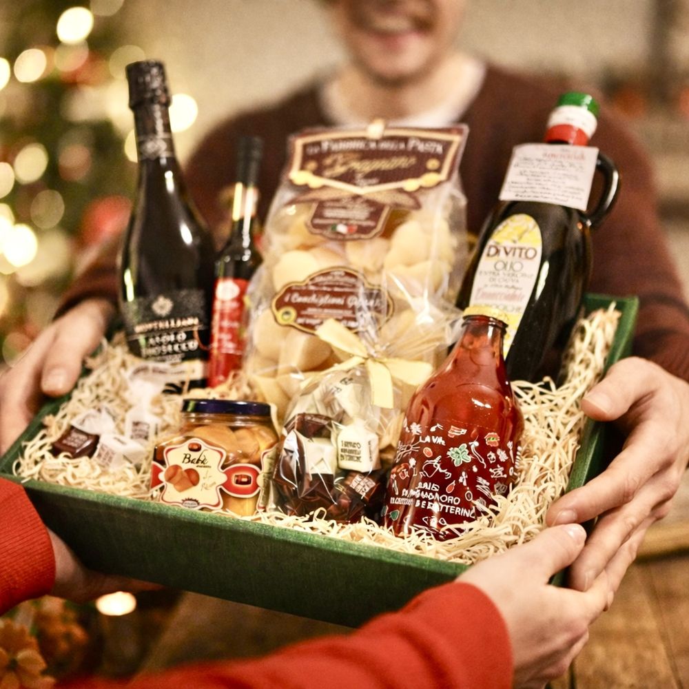 Edler  Geschenkkorb "Il meglio d'Italia" - mit ausgesuchter Feinkost aus Italien