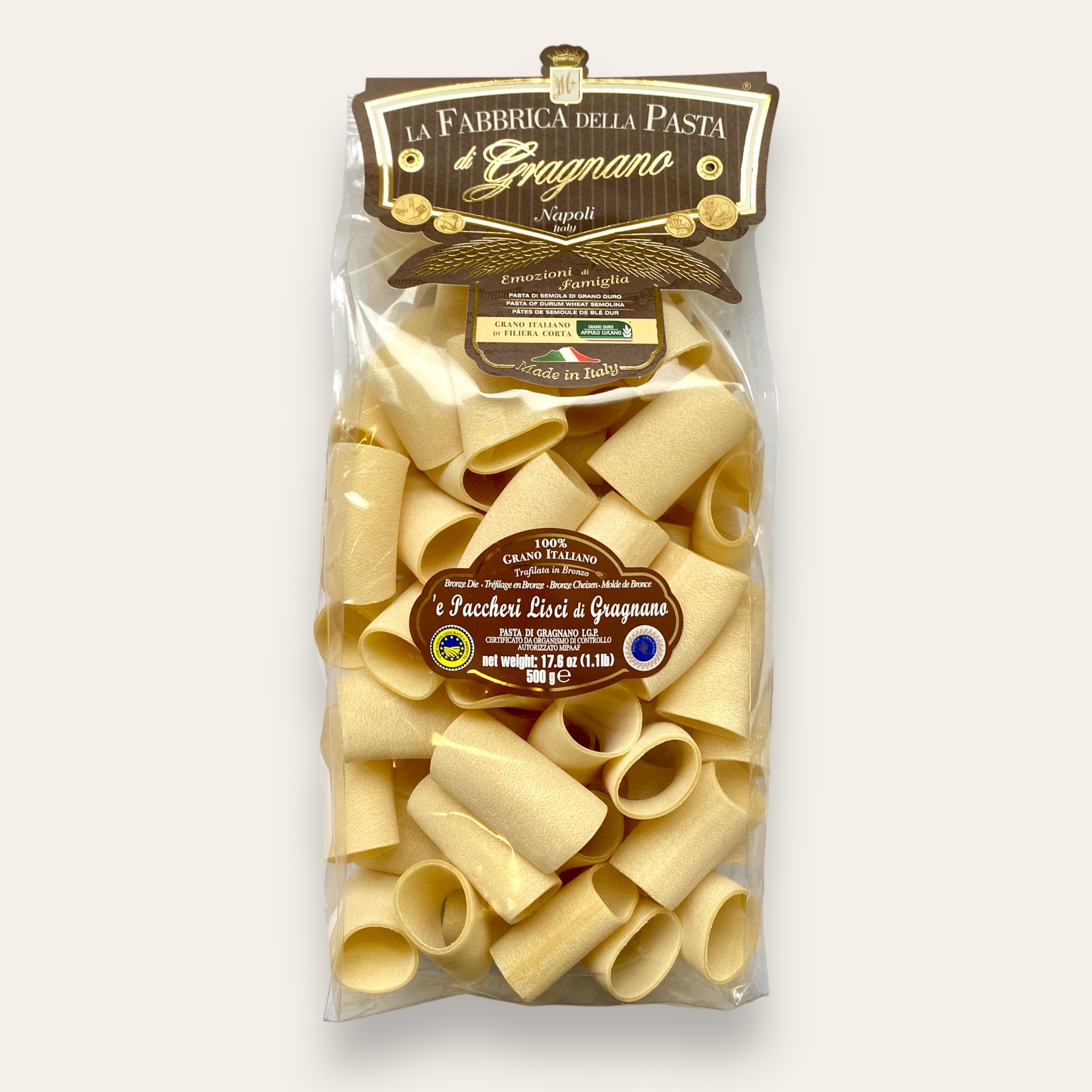 La Fabbrica Della Pasta Gluten Free Maccarun Rigati, , 17.6 oz