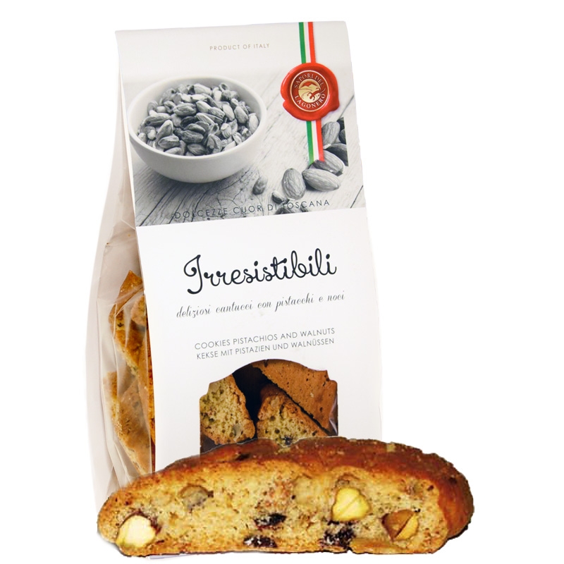 Cantucci "die Unwiderstehlichen" mit Pistazien, Walnüssen und Schokolade