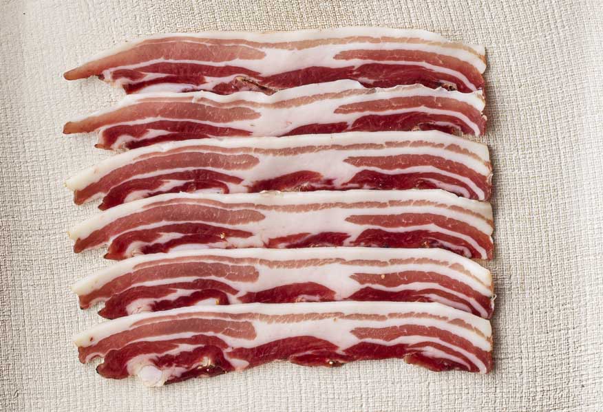 200-300g Scheibe Berg Pancetta Bauchspeck - traditionell leicht geräuchert