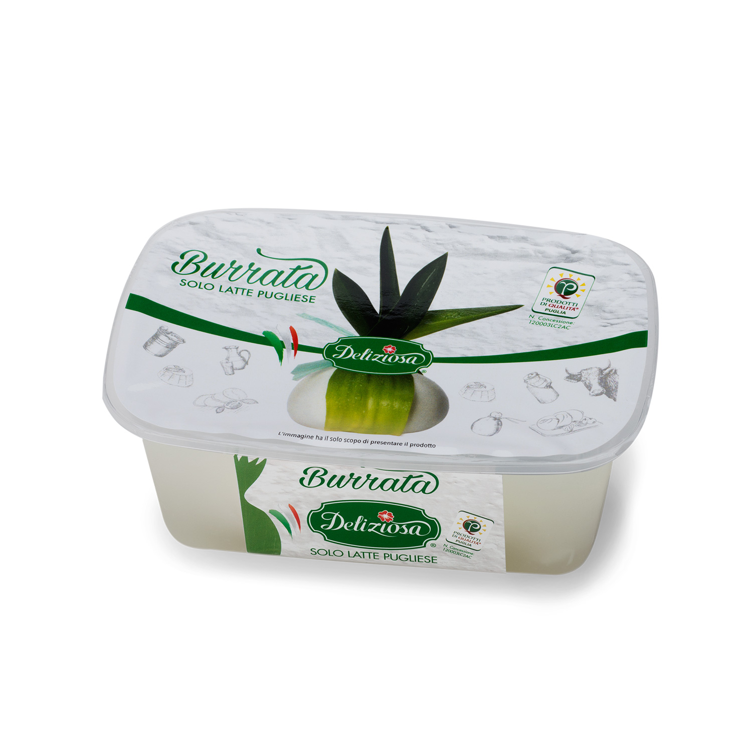 Große Burrata Mozzarella aus Apulien 250g