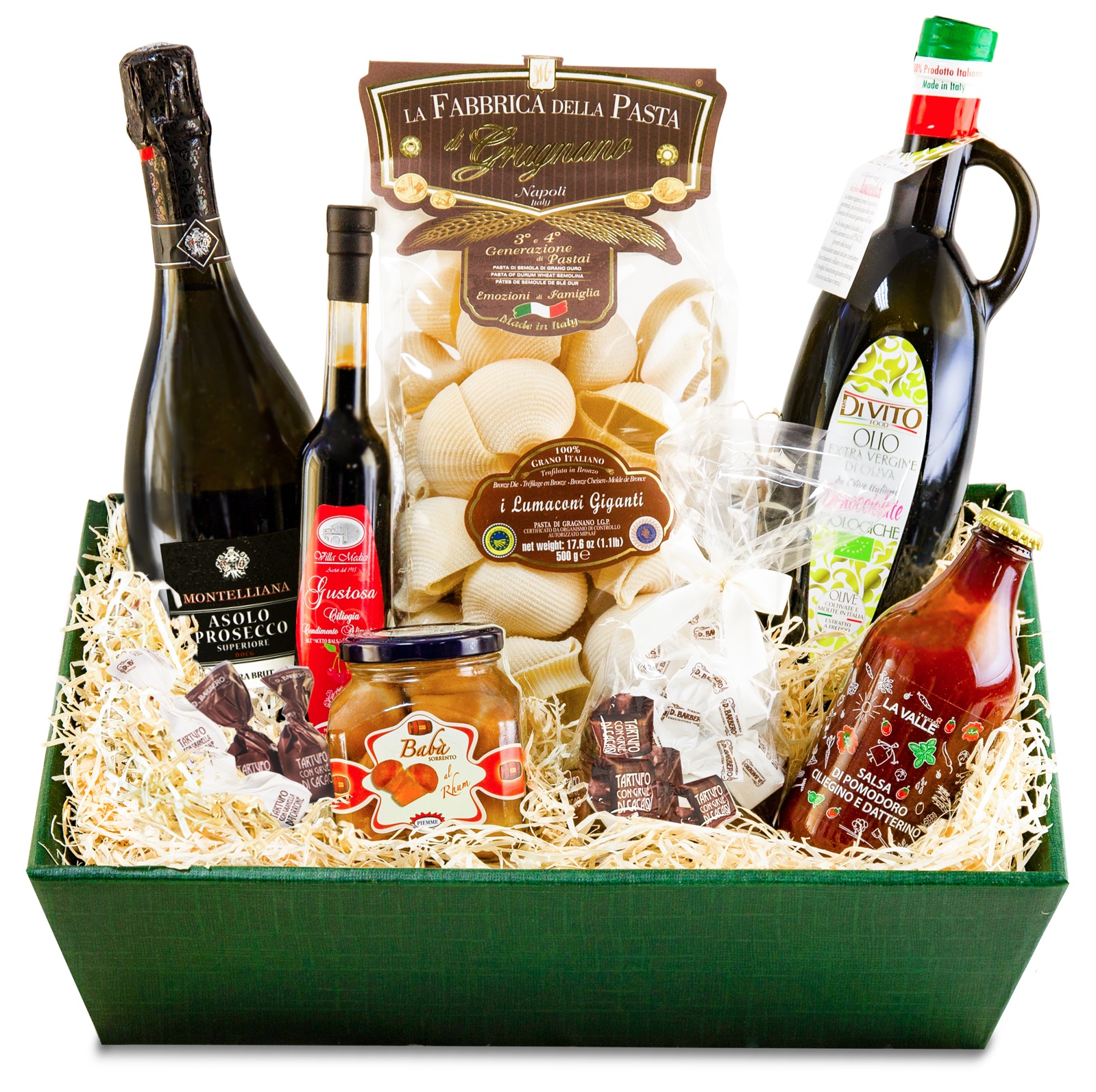 Edler  Geschenkkorb "Il meglio d'Italia" - mit ausgesuchter Feinkost aus Italien