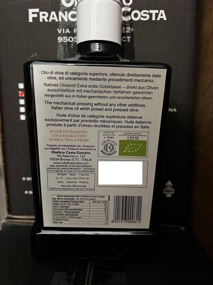 Neu Edoardo Gran Riserva Bio - Olivenöl Extra Vergine Monocultivar Nocellara Etnea IGP Sizilien