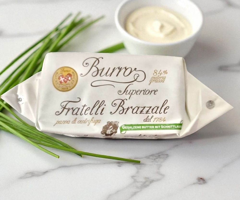 Premium Schnittlauch Butter gesalzen Rohrahm burro superiore 2X125gr