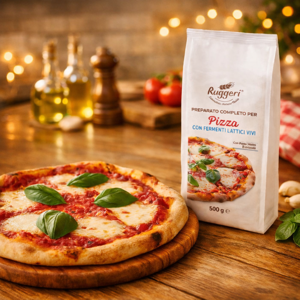 Fertige Pizzamehl Mischung mit Pasta madre