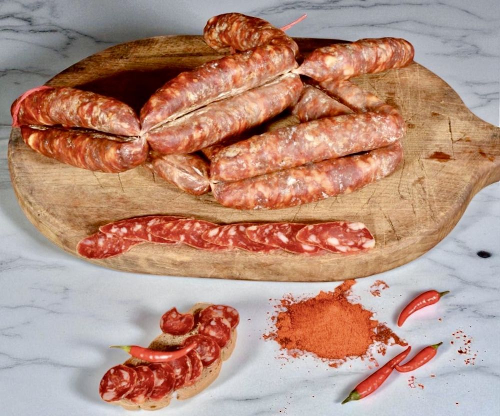 Salsiccia Piccante di Calabria - Scharfe gereifte Wurst aus Kalabrien 400g