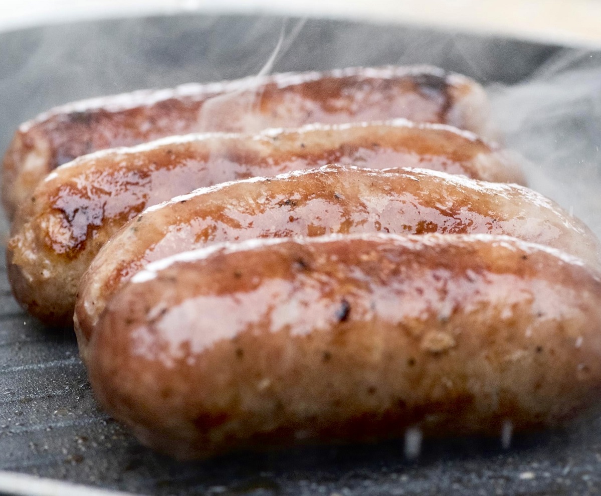 Frische Salsiccia Bratwurst mit Fenchelnsamen aus der Toskana