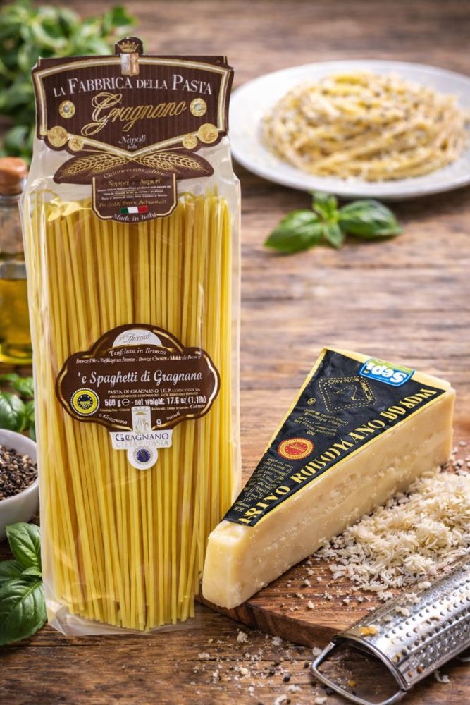 Set Spaghetti Cacio e Pepe – Spaghetti di Gragnano IGP & Pecorino Romano DOP
