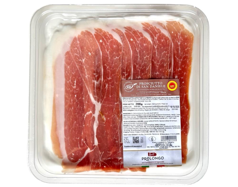 Prosciutto di San Daniele DOP gereifter Rohschinken  in Scheiben 200g