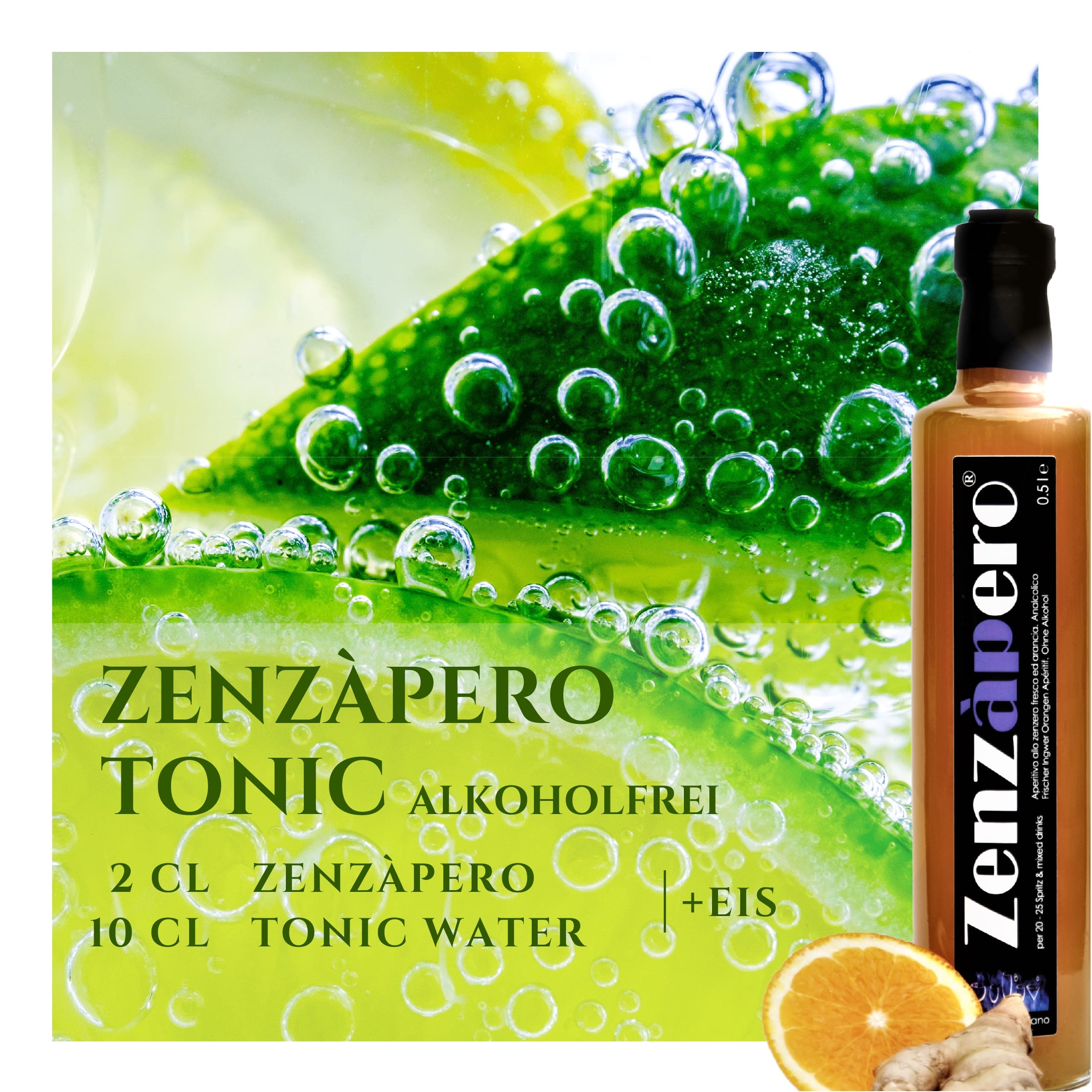 Zenzàpero - alkoholfreier Ingwer-Orangen Aperitif 250ml