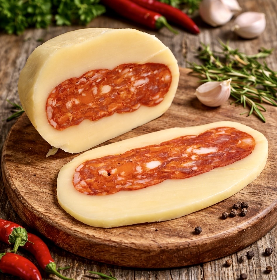 Caciocavallo Calabrese mit scharfer Spianata Piccante