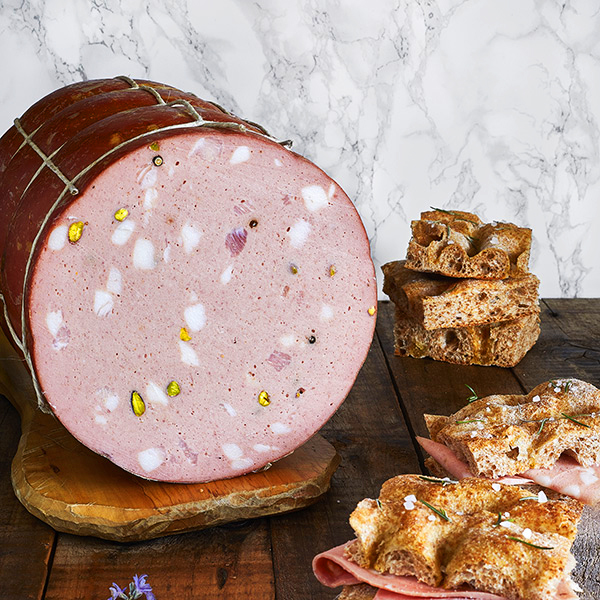 Mortadella mit Pistazien handwerkliche Qualität 