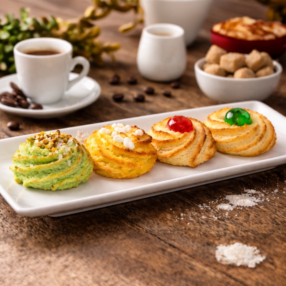 4 StückOriginal sizilianische Ricci di mandorla Mandelkekse