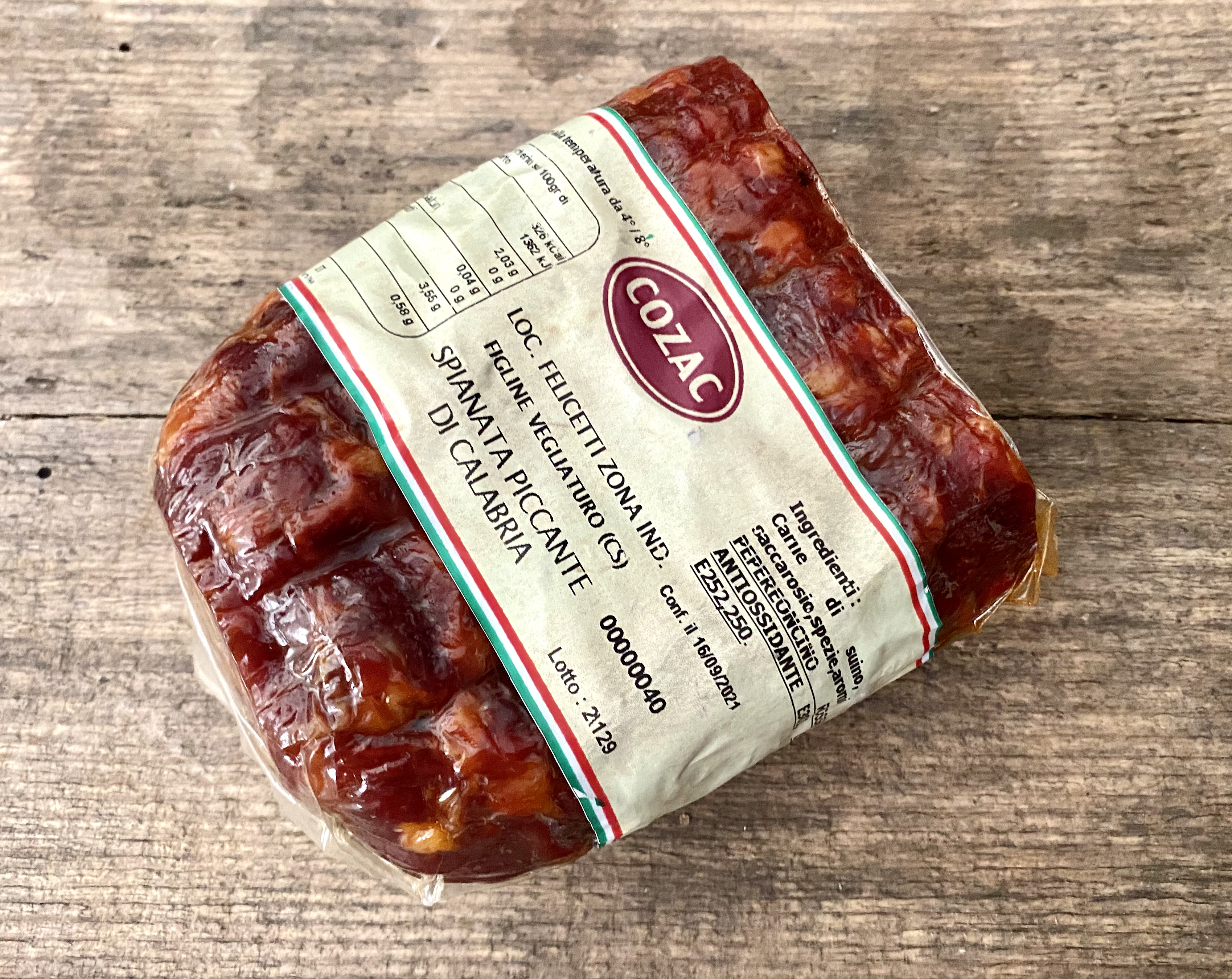 Spianata Piccante di Calabria - flache Chili Salami aus Kalabrien