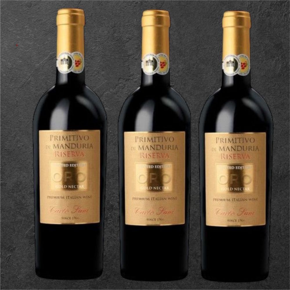 Angebot 3X Primitivo di Manduria Riserva ORO DOC limitiert 2021