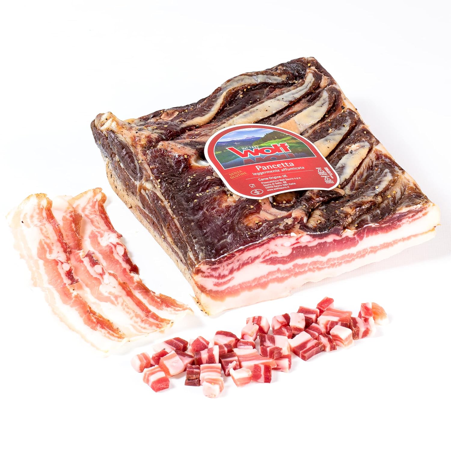 200g Scheibe Berg Pancetta Bauchspeck - traditionell leicht geräuchert