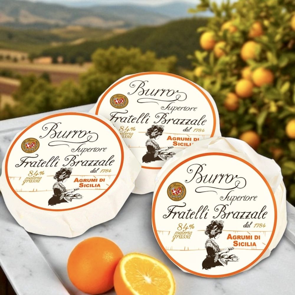 3x 40gr Premium Butter mit Zitrusfrüchten aus Sizilien