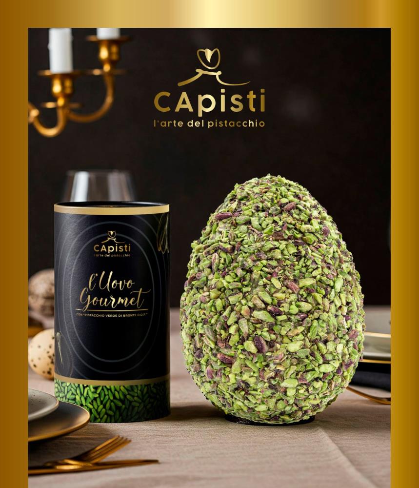 Handwerkliches Riesen Osterei mit Pistazien Bronte DOP