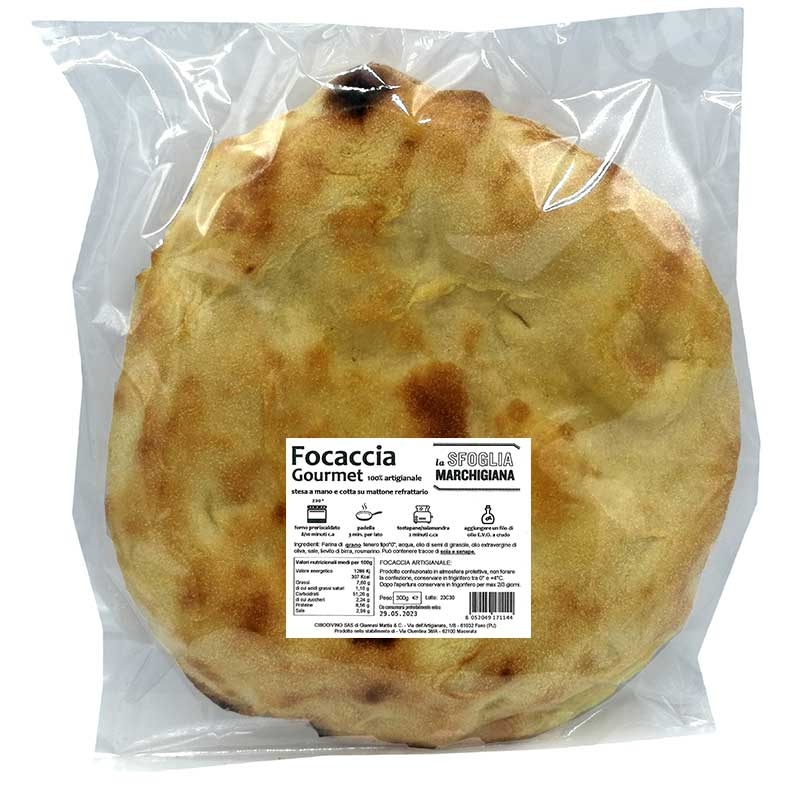 300gr frische Focaccia Gourmet, handwerkliche Qualität