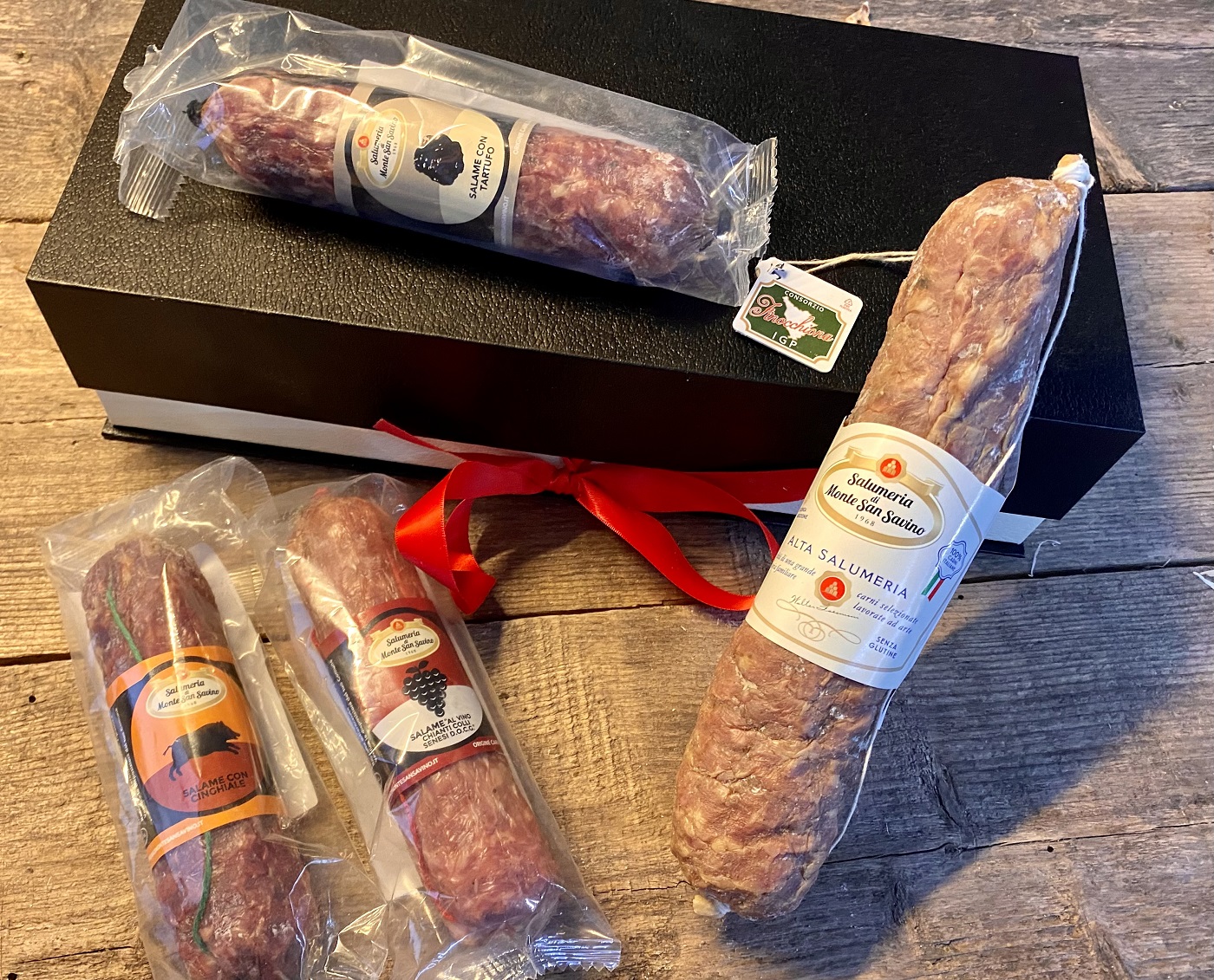 Geschenkkiste "Salami di Toscana"  Wurst Spezialitäten aus Toskana