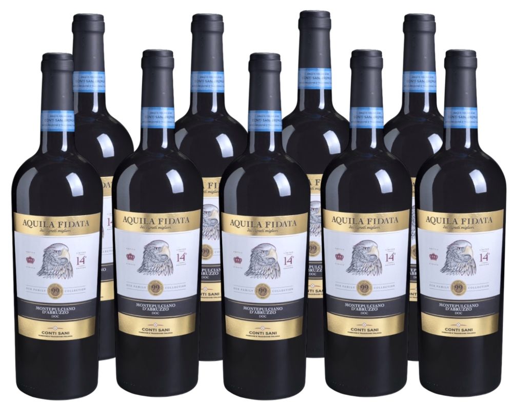 Angebot 8+1 Gratis Montepulciano d'Abruzzo DOC Aquila Fidata 2020
