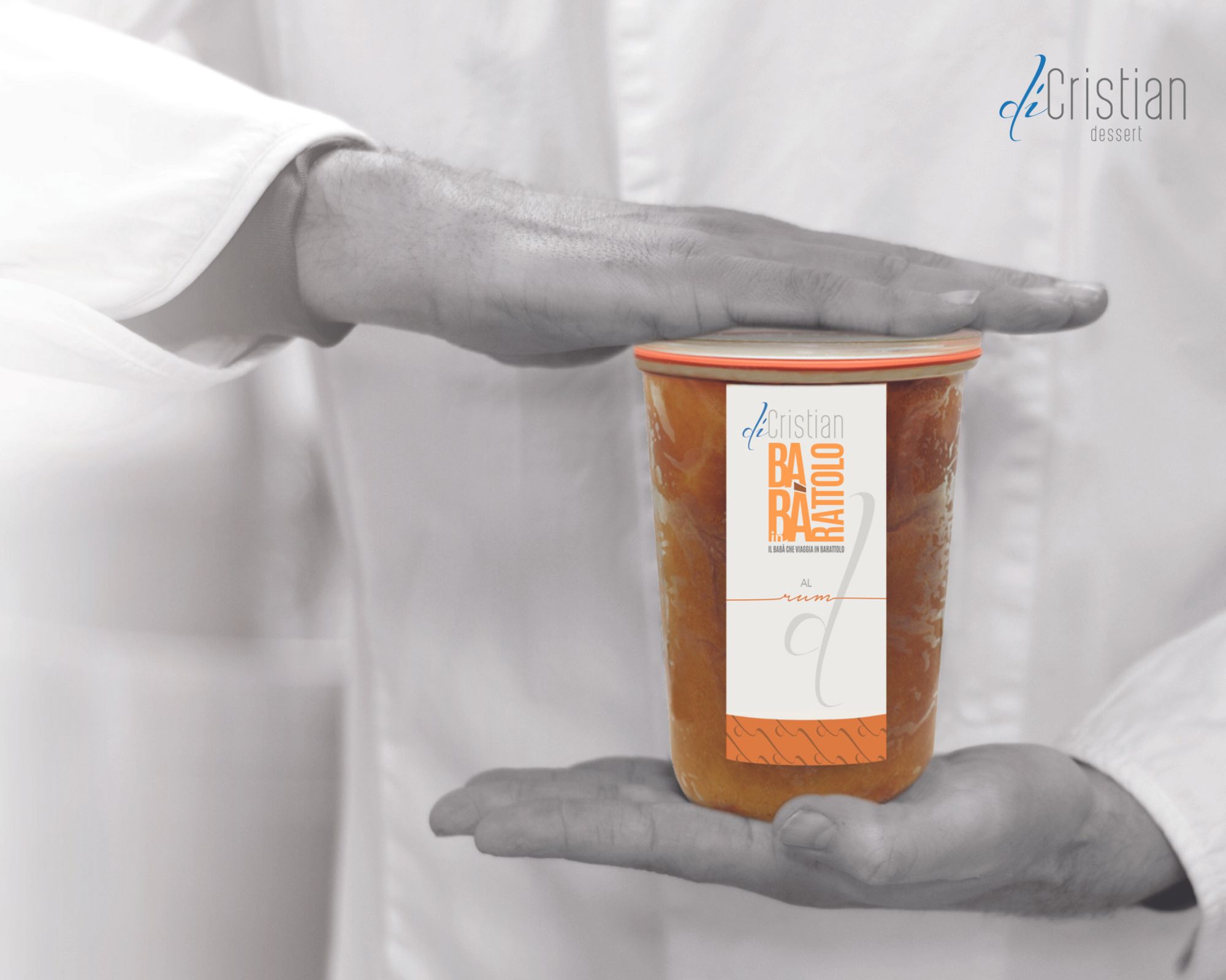 NEU BabàRattolo, Riesen Rum Babá im Glas gebacken