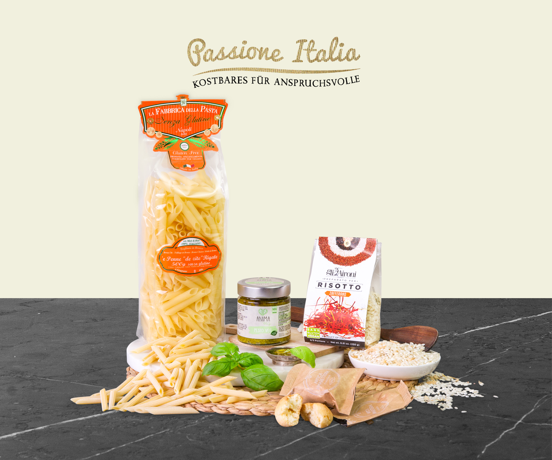 Glutenfreies Geschenkset mit exklusiven italienischen Köstlichkeiten