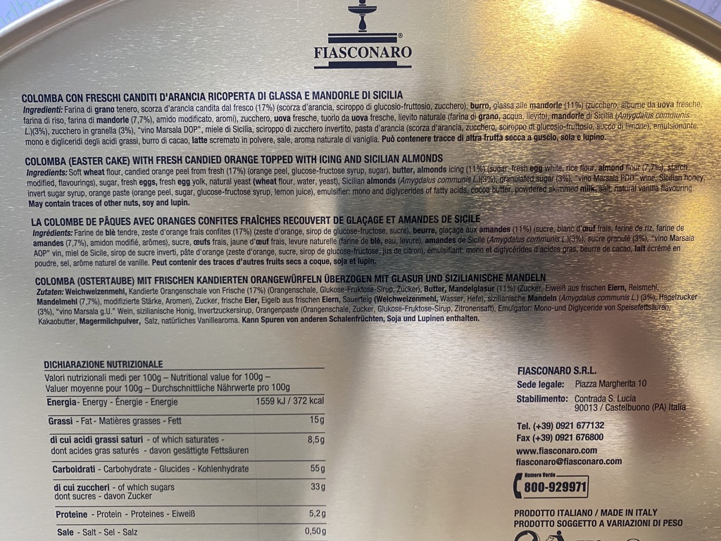 Rosa Dose 750g Mandeln Dolce&Gabbana Colomba