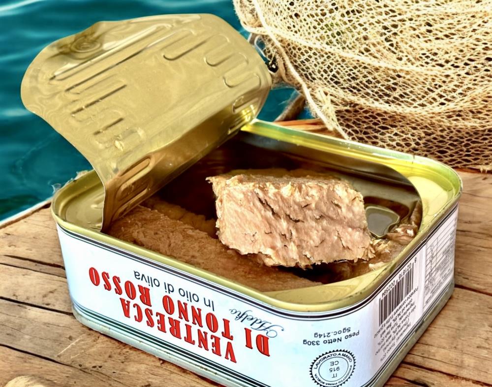 Premium Ventresca di tonno rosso - Bauchfilet vom roten Thun in Olivenöl