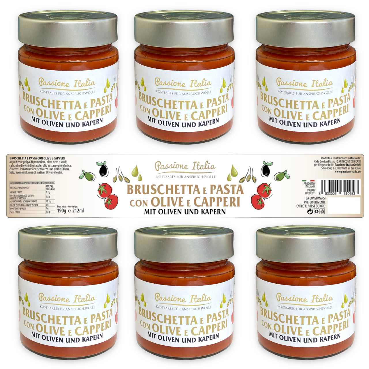 Tomatensoße  mit Oliven und Kapern