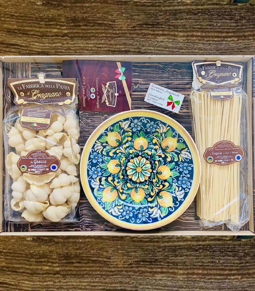 Pasta di Gragnano Geschenkset 2X500g Spezial + Pastateller + Kochbuch